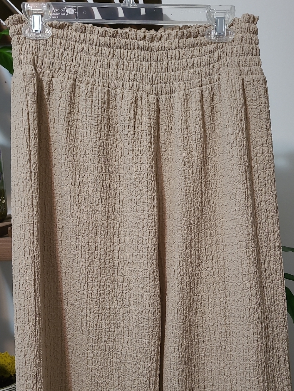 Vici Magen Tan High Waist Crinkle Crepe Wide Leg Pants - Picture 2 of 11